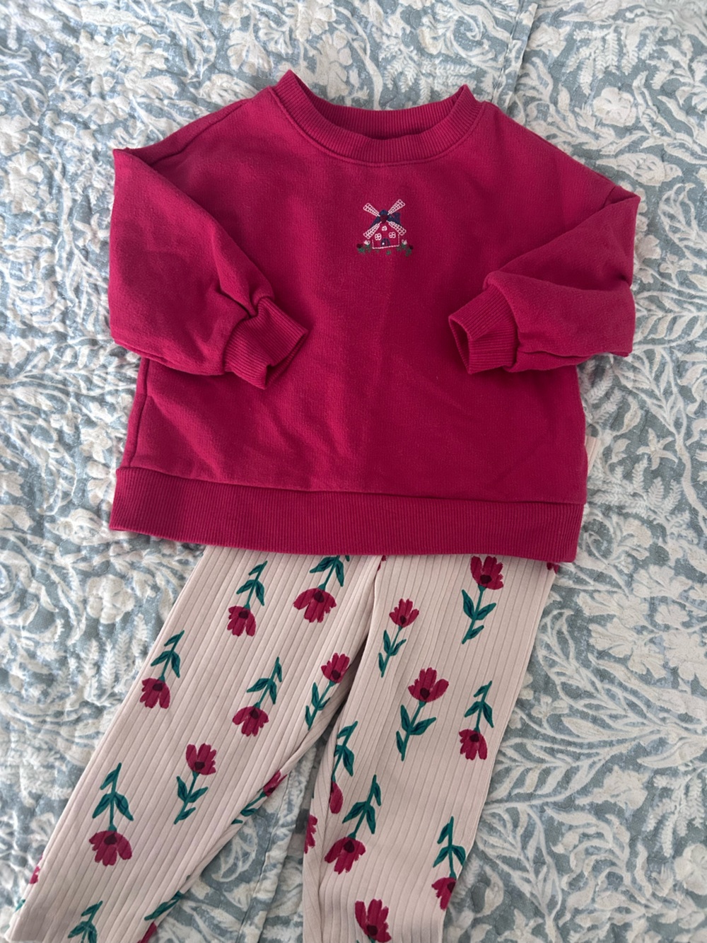 Carters Windmill Embroidered set 12mo